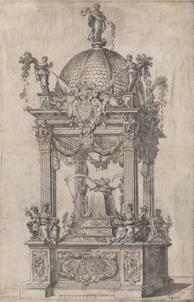 Katafalken til Filip IV av Spania, ca. 1665 av Stefano Camogli