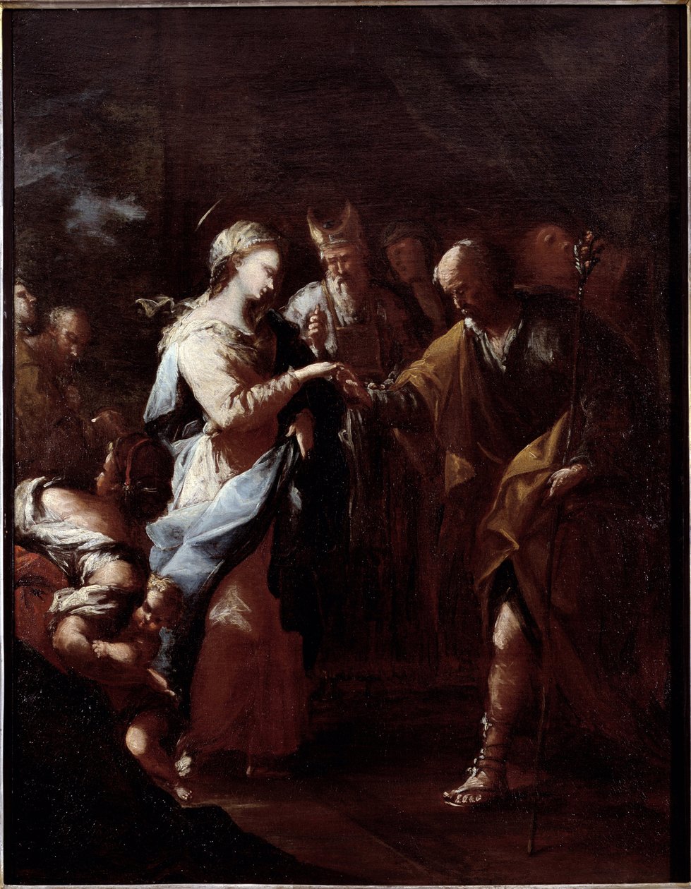 The Marriage of the Virgin (olje på lerret av Stefano Magnasco