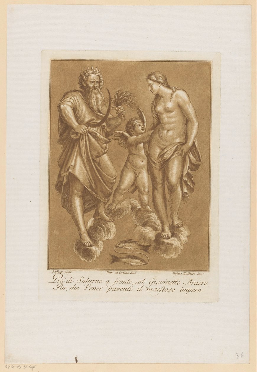 Saturnus, Venus forelsket Plafondschilderingen van de Loggia di Galatea in de Villa Farnesina te Roma (serietittel) av Stefano Mulinari