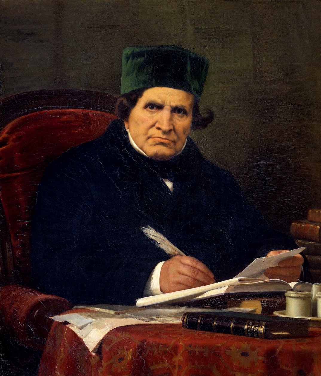 Portrett av Giovan Battista Niccolini, italiensk dramatiker og patriot av Stefano Ussi (1822-1901), olje på lerret, 68x74 cm av Stefano Ussi