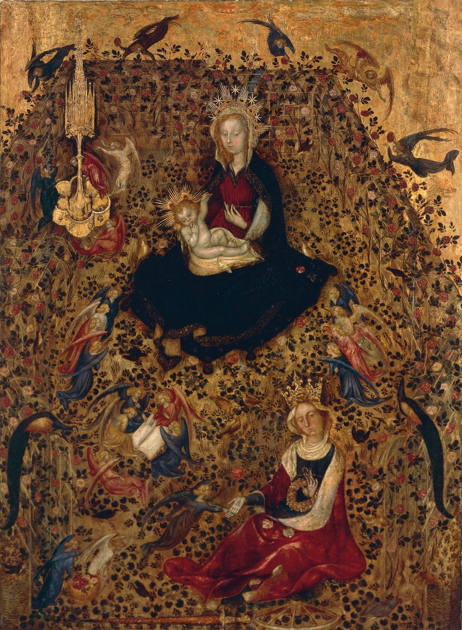 Madonna av rosehagen, rundt 1425, av Stefano da Verona (1374-1438) av Stefano da Verona
