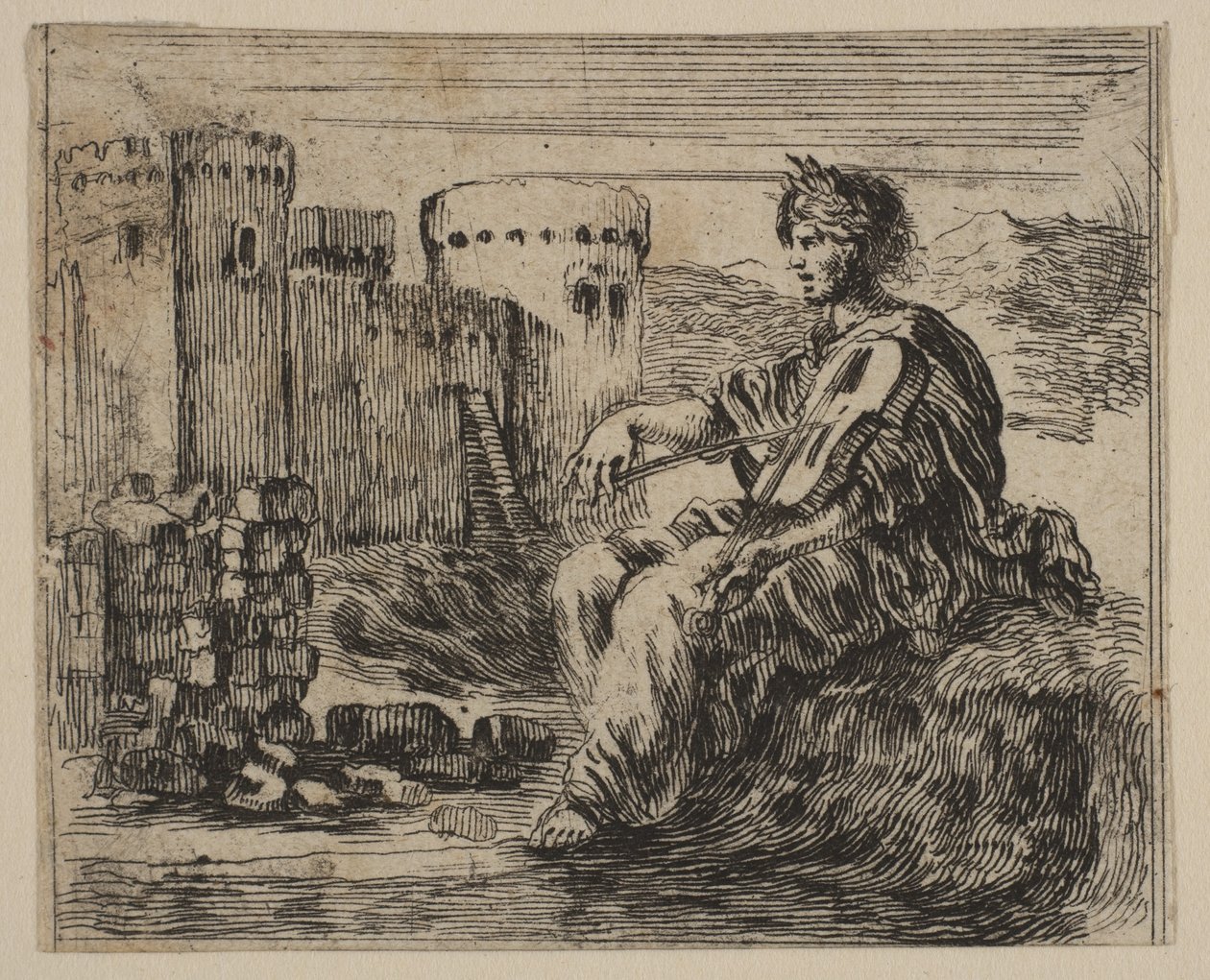 Amphion, fra Game of Mythology Jeu de la Mythologie, 1644. av Stefano della Bella