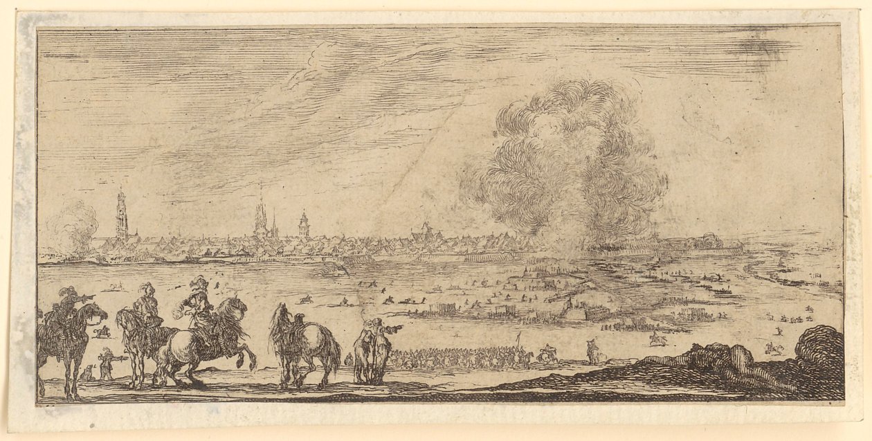 Angrep på en beleiret by av Stefano della Bella