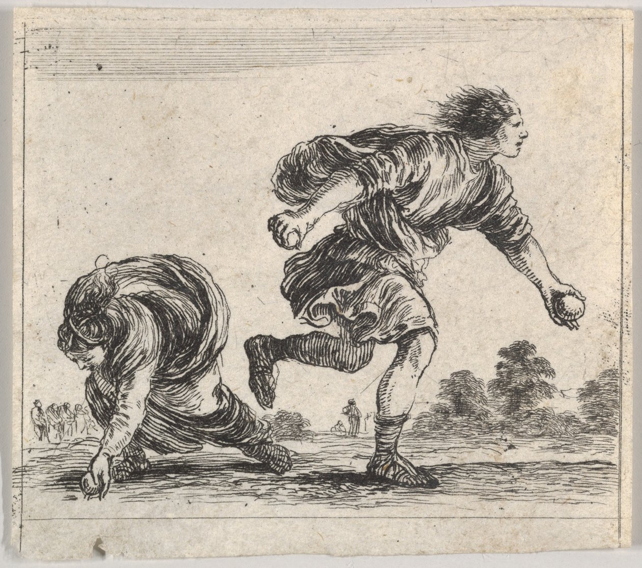 Atalanta og Hippomenes, fra Game of Mythology Game of Mythology, av Stefano della Bella