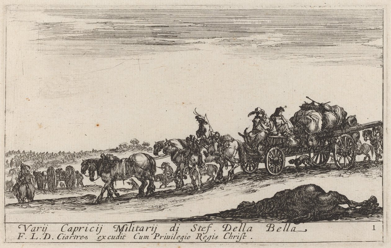 Bagasjetog, ca. 1641. av Stefano della Bella