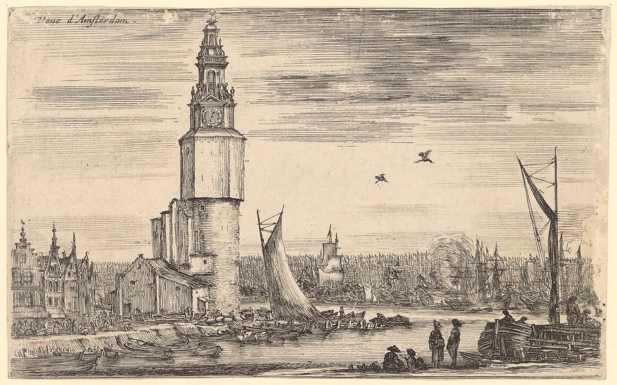 Utsikt over Amsterdam av Stefano della Bella