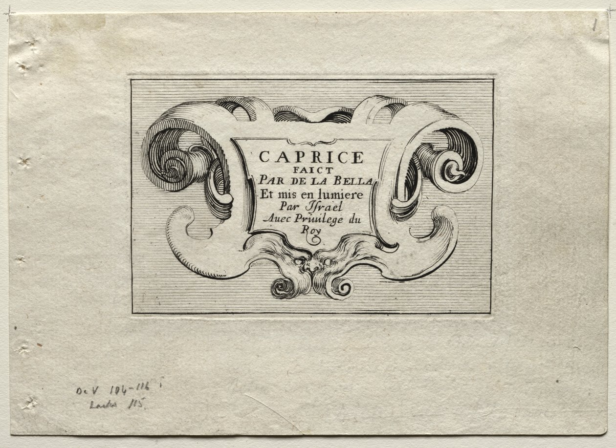 Caprices: Tittelside av Stefano della Bella