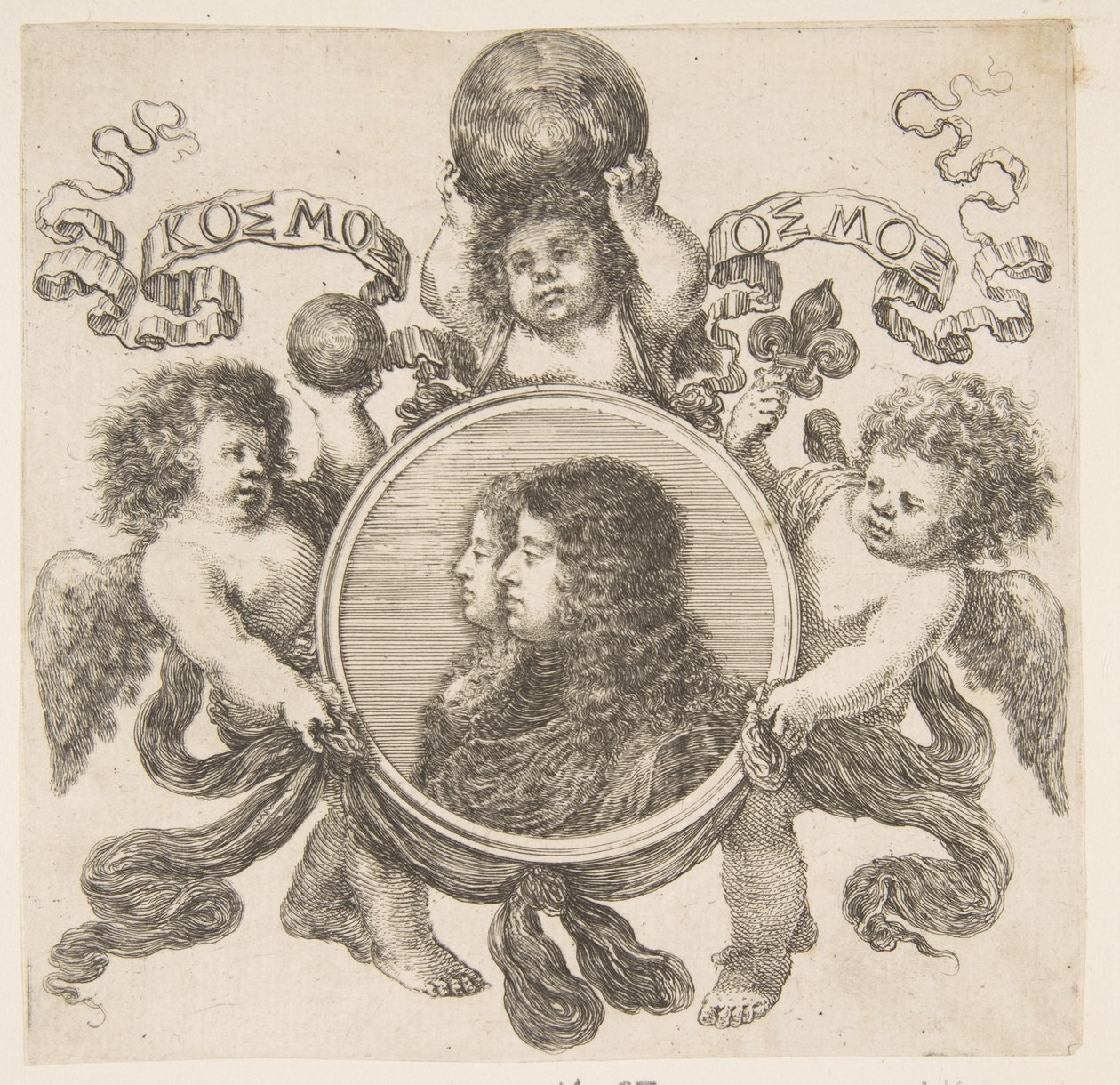 Cosimo de Medici, prins av Toscana, og hans kone, Marguerite Louise dOrleans, 1661. av Stefano della Bella