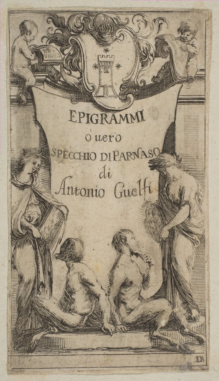 Frontispice for Epigrammi de Guelfi, ca. 1636. av Stefano della Bella