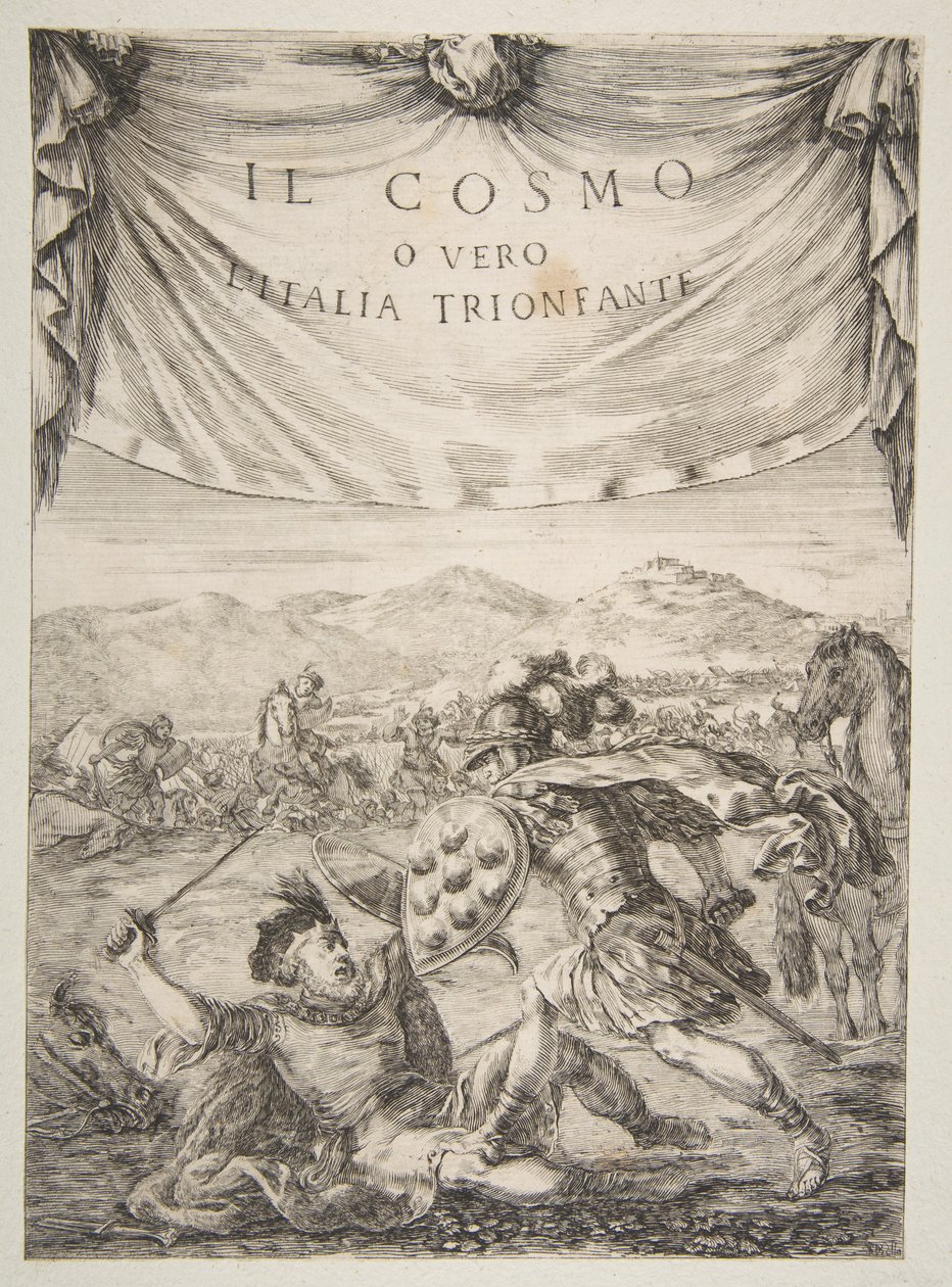 Frontispice for Il Cosmo, 1650. av Stefano della Bella