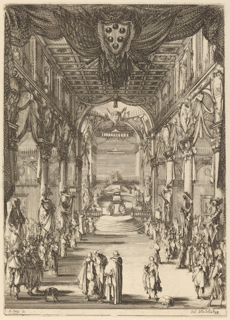Begravelse av prins Francesco de Medici av Stefano della Bella
