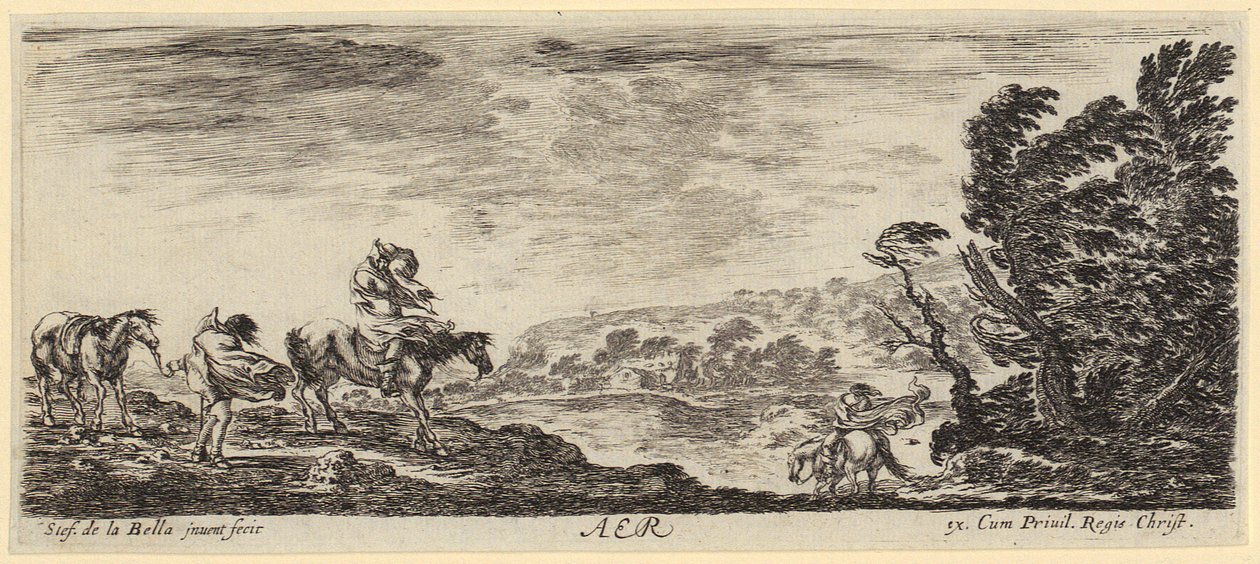 Slag til sjøs, blad 5 i serien «Fred og krig» [Et pace, et bello] av Stefano della Bella