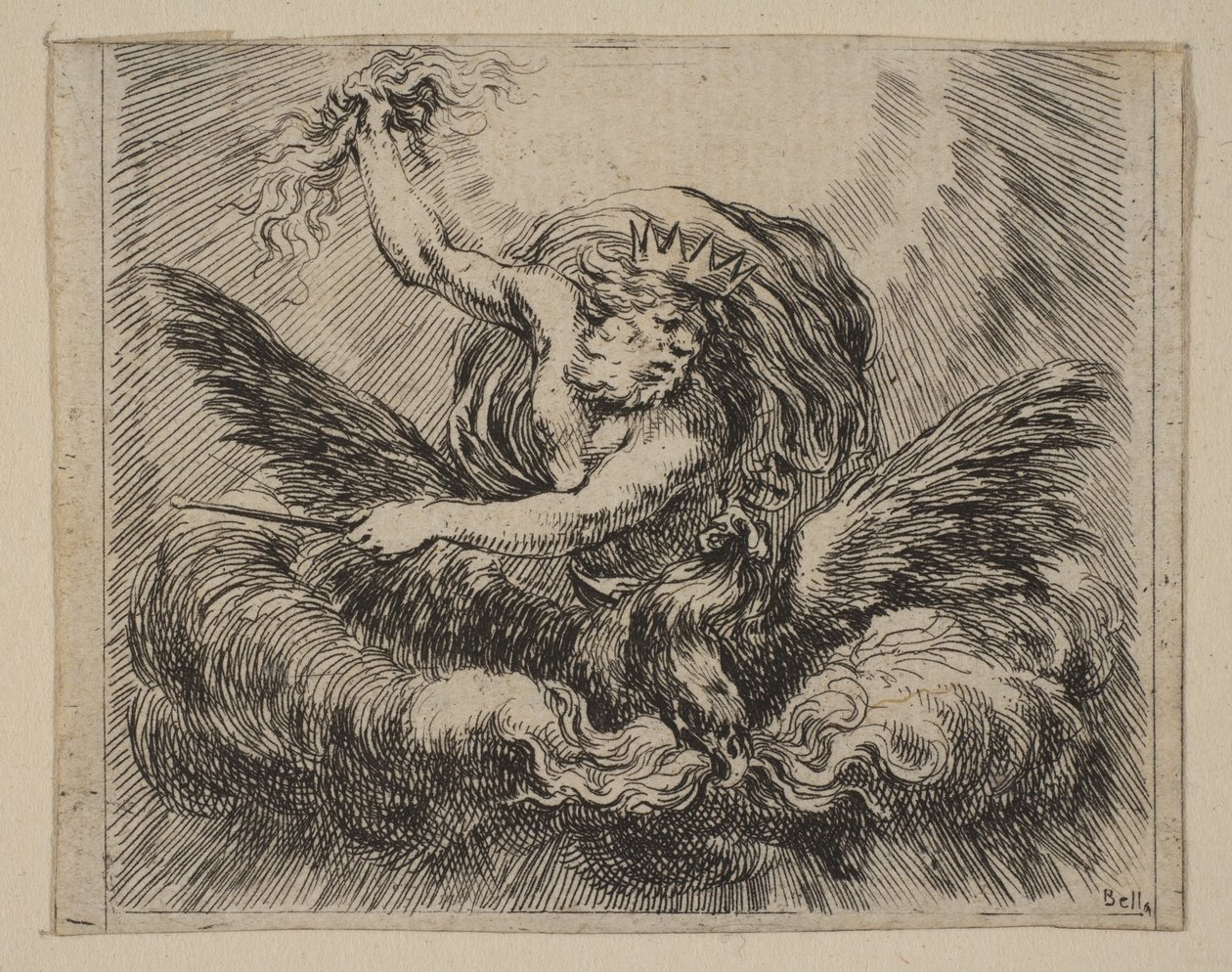 Jupiter, fra Game of Mythology Game of Mythology, 1644. av Stefano della Bella
