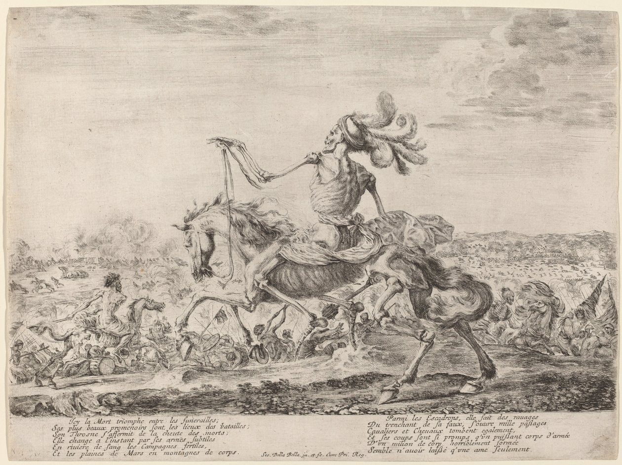 Døden på en slagmark, 1648. av Stefano della Bella
