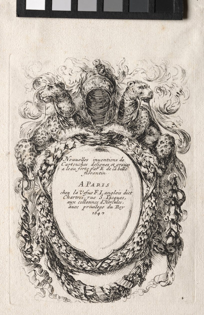 Ny modell for en kartusj, 1647. av Stefano della Bella