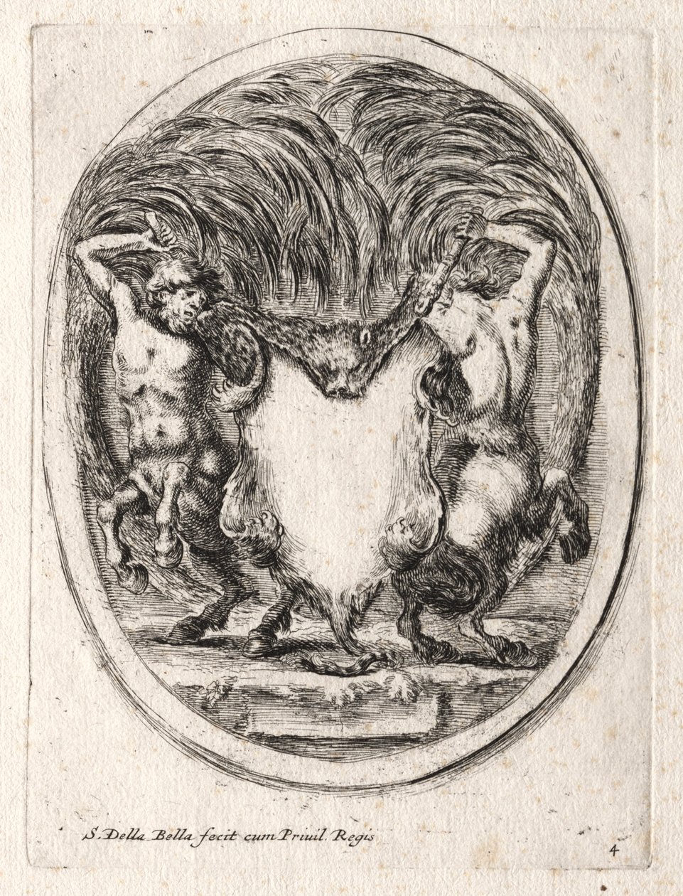 Ny modell for en kartusj, 1647. av Stefano della Bella