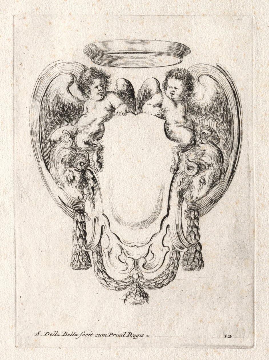 Ny modell for en kartusj, 1647. av Stefano della Bella