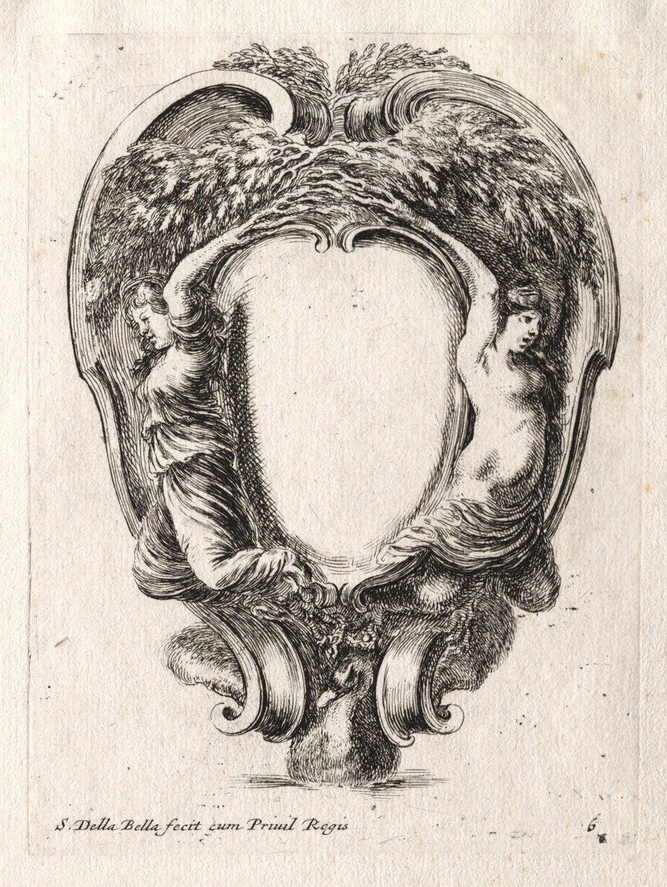 Ny modell for en kartusj, 1647. av Stefano della Bella