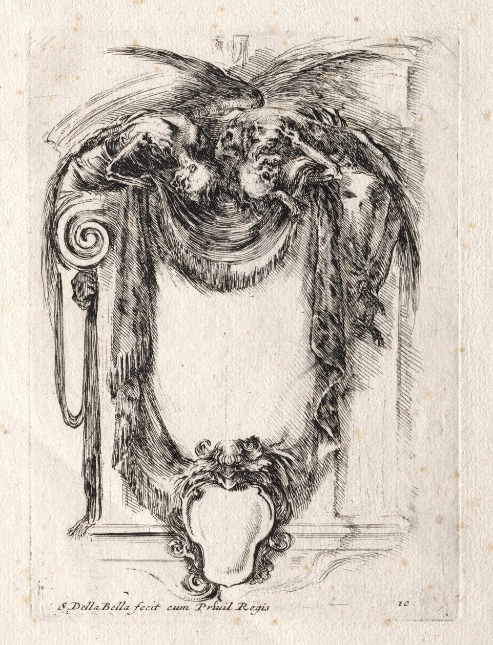 Ny modell for en kartusj, 1647. av Stefano della Bella
