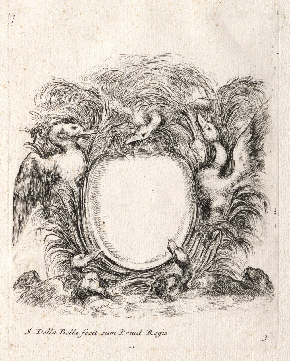 Ny modell for en kartusj, 1647. av Stefano della Bella