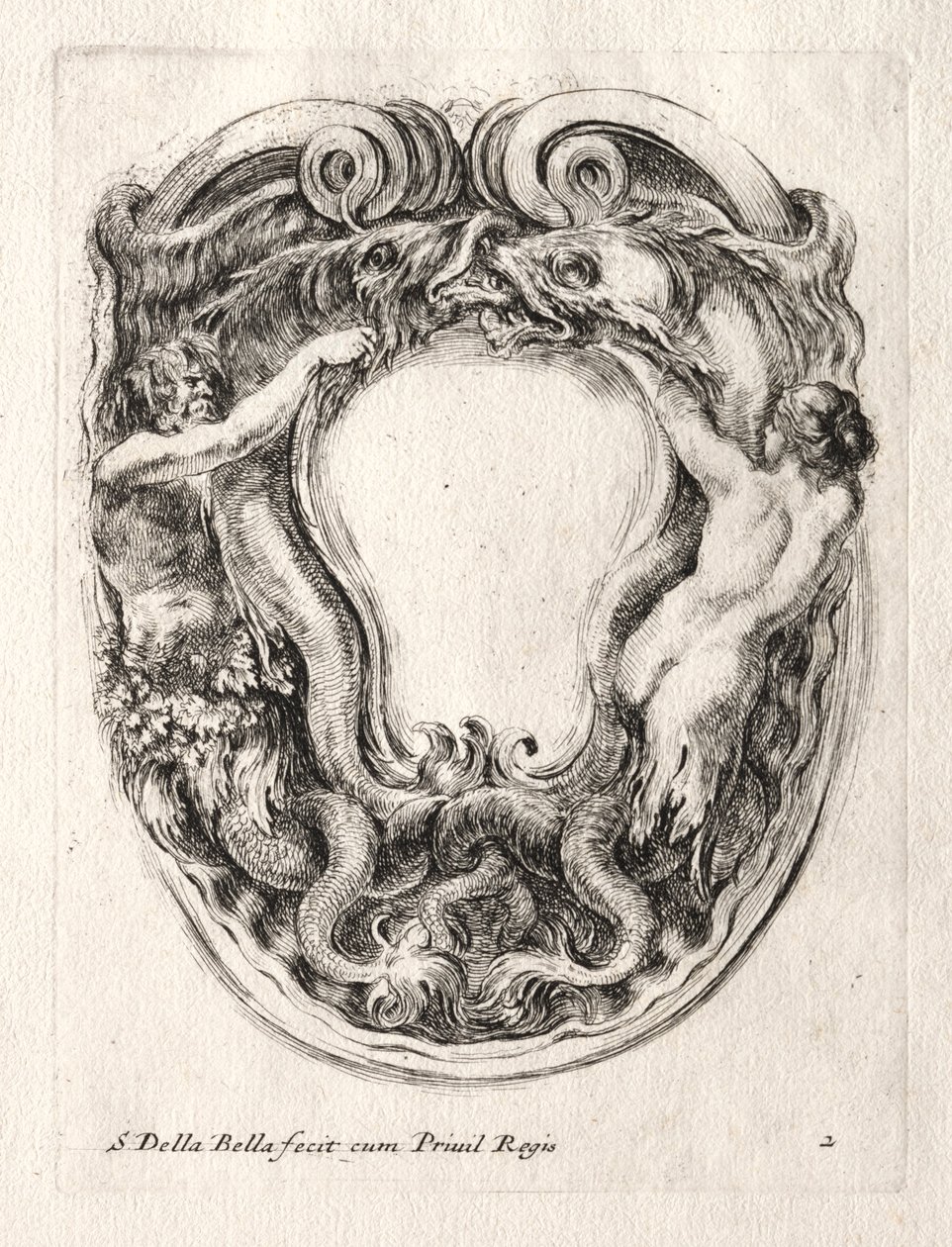 Ny modell for en kartusj, 1647. av Stefano della Bella