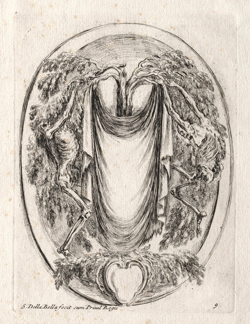 Ny modell for en kartusj, 1647. av Stefano della Bella