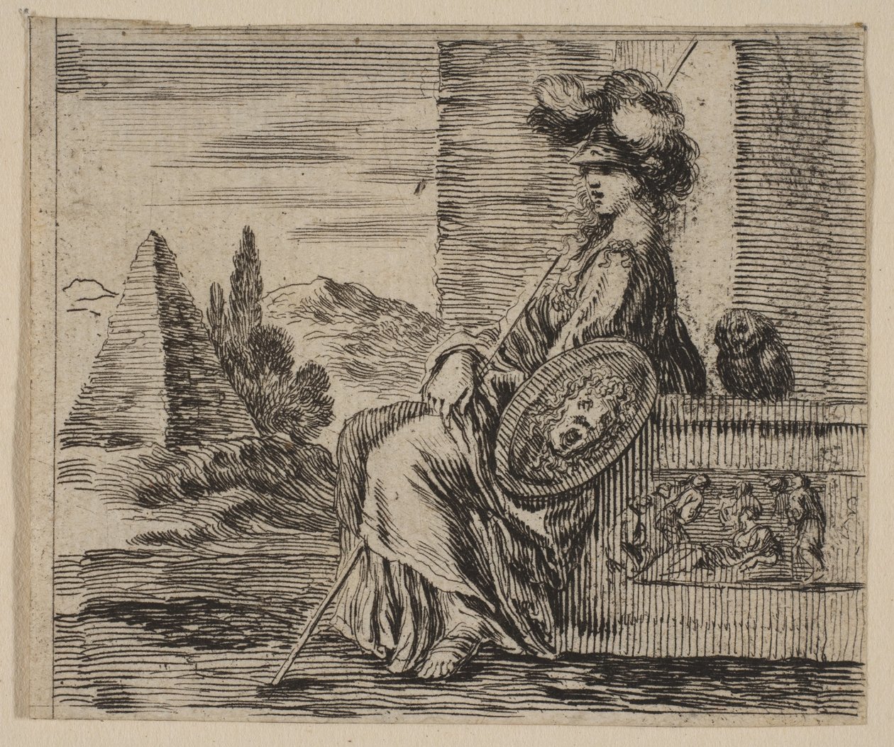 Pallas, fra Game of Mythology Game of Mythology, 1644. av Stefano della Bella