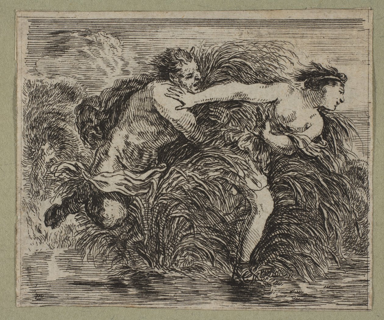 Pan og Syrinx, 1644 av Stefano della Bella