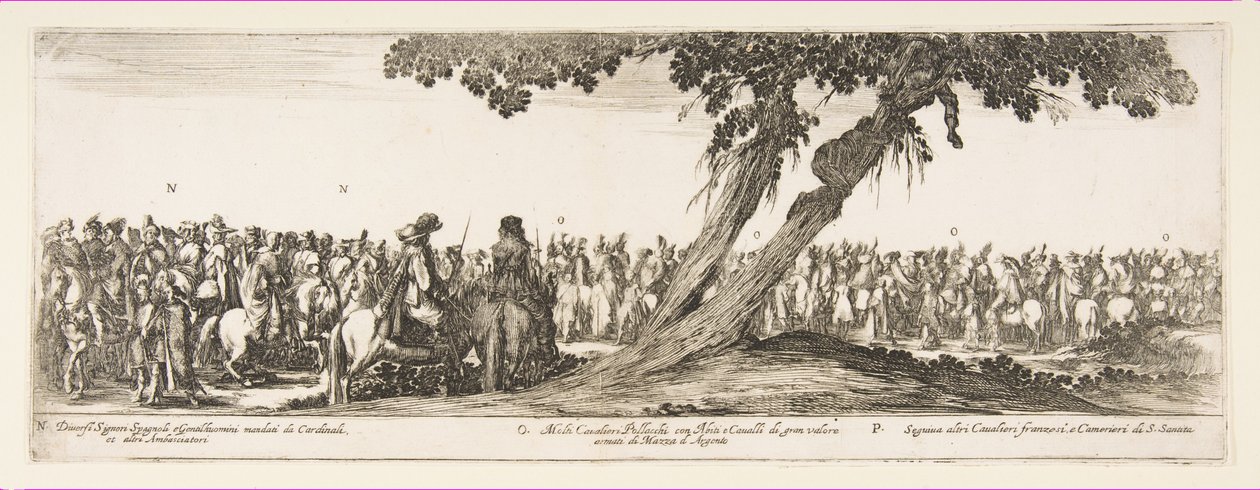 En del av inngangen til den polske legasjonen N. O. P., 1633. av Stefano della Bella