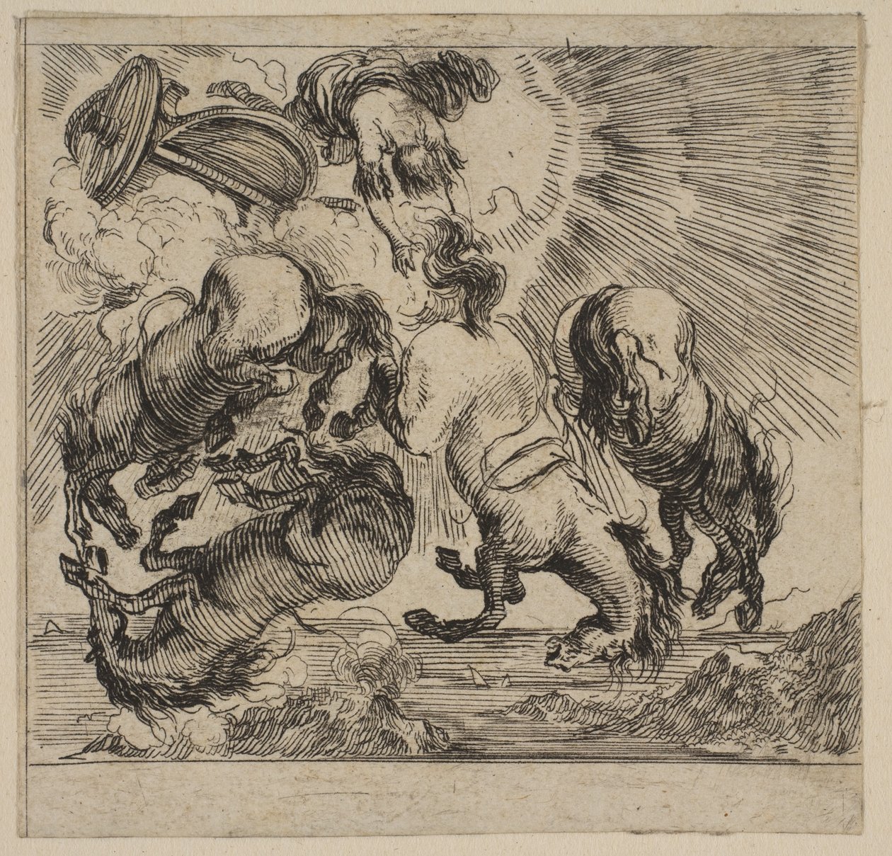 Phaeton, fra Game of Mythology Game of Mythology, 1644. av Stefano della Bella
