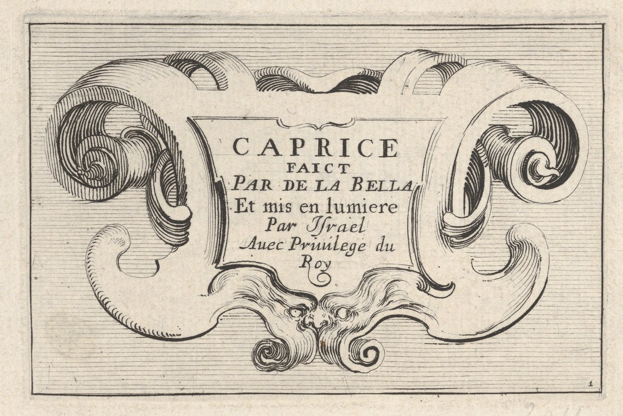 Plate 1: A cartouche with series title, from 
