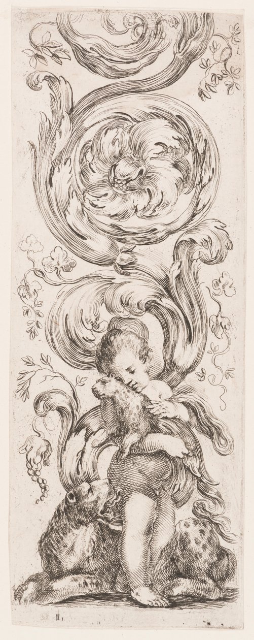 Tallerken, fra serien Ornamenti o grottesche (Ornamenter eller Grotesques) av Stefano della Bella