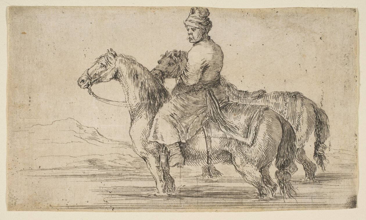 Polske brudgommens badehester, ca. 1662. av Stefano della Bella