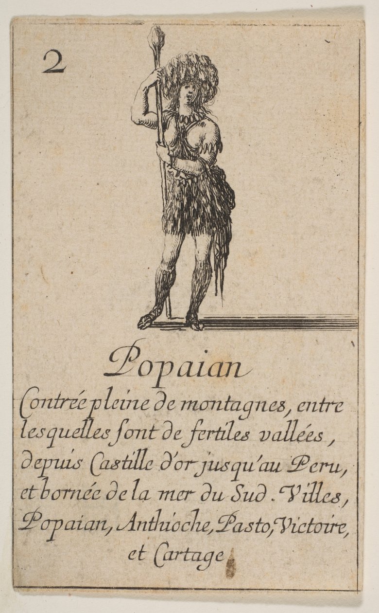 Popayan, fra 'Game of Geography' Game of Geography, 1644. av Stefano della Bella