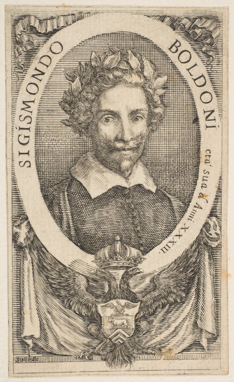 Portrett av poeten Sigismond Boldoni, 1656. av Stefano della Bella