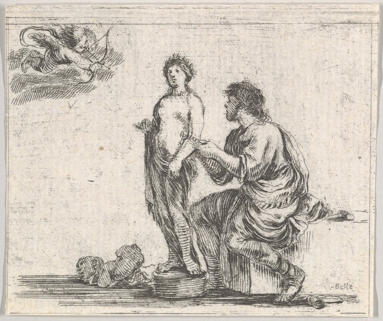 Pygmalion, fra Game of Mythology Game of Mythology, 1644. av Stefano della Bella