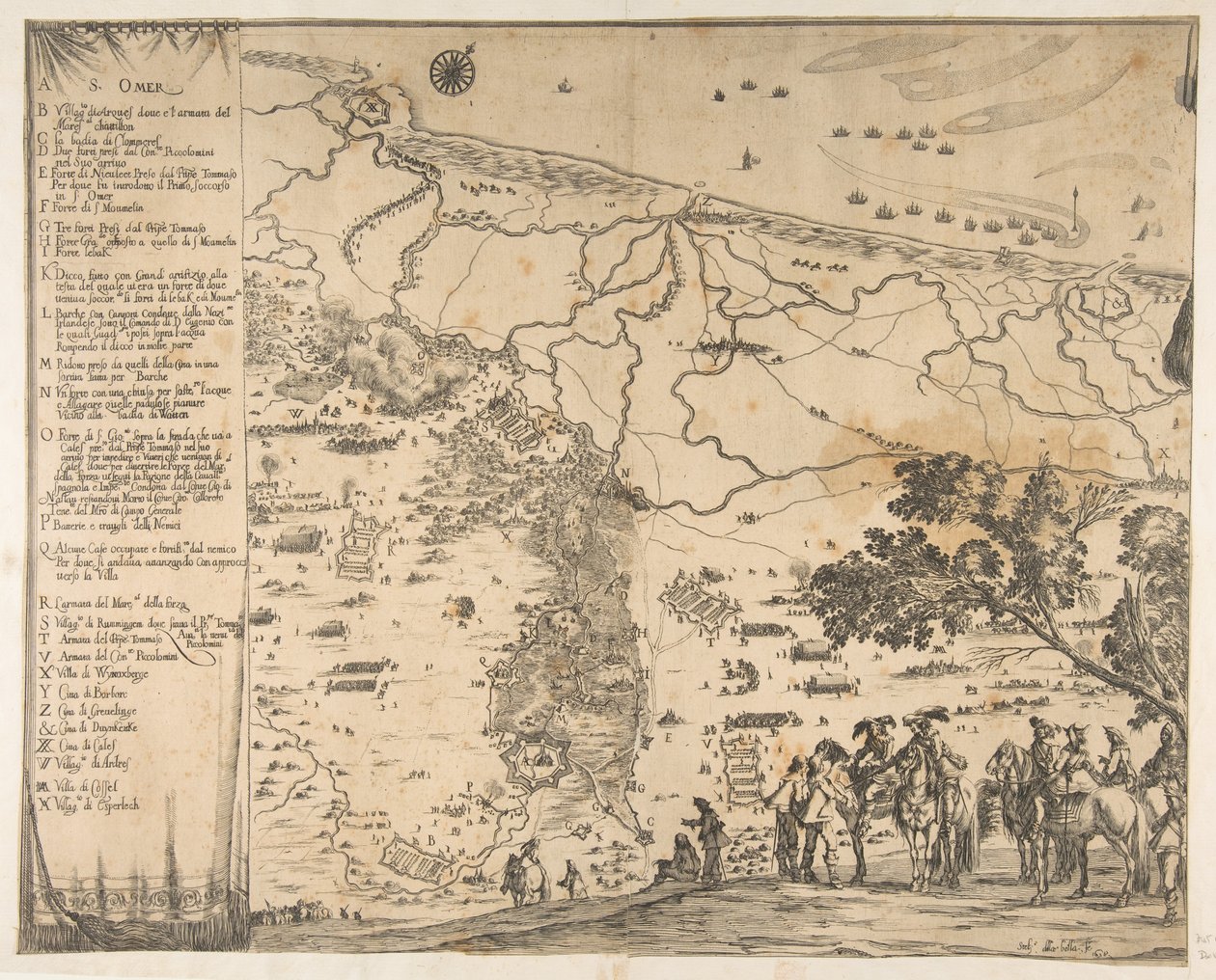 Beleiring av Saint-Omer, 1638. av Stefano della Bella