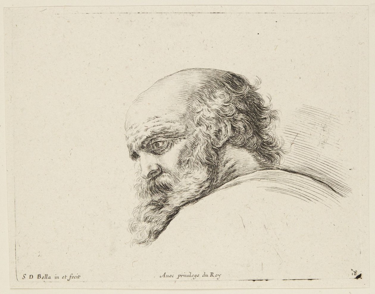 Studie (I principii del disegno, 18) av Stefano della Bella