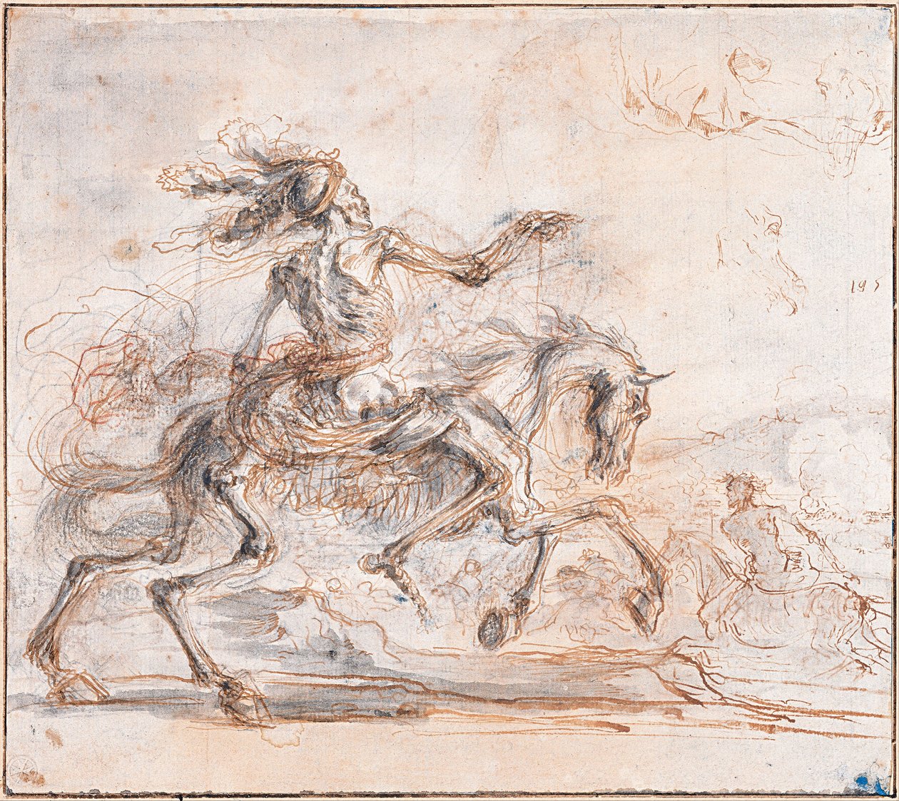 Døden på slagmarken, mellom 1640 og 1650 av Stefano della Bella