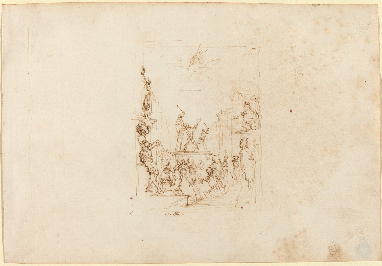 Martyrdommen til Saint Andrew av Stefano della Bella