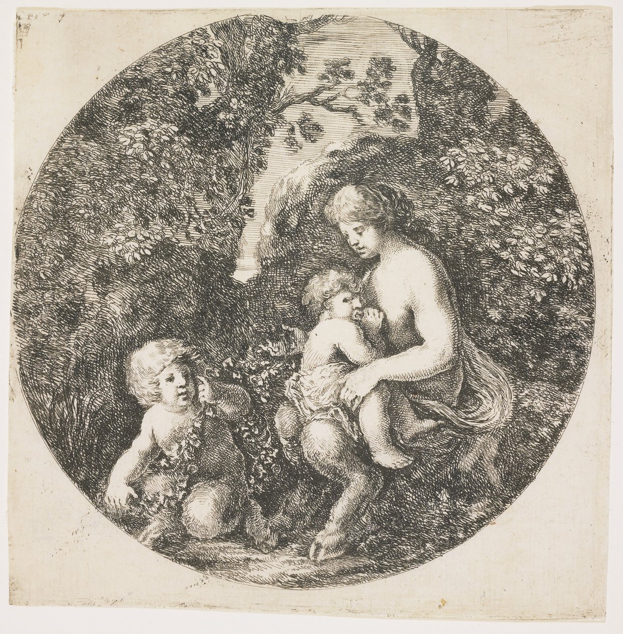 Satyrens kone, 1656 av Stefano della Bella