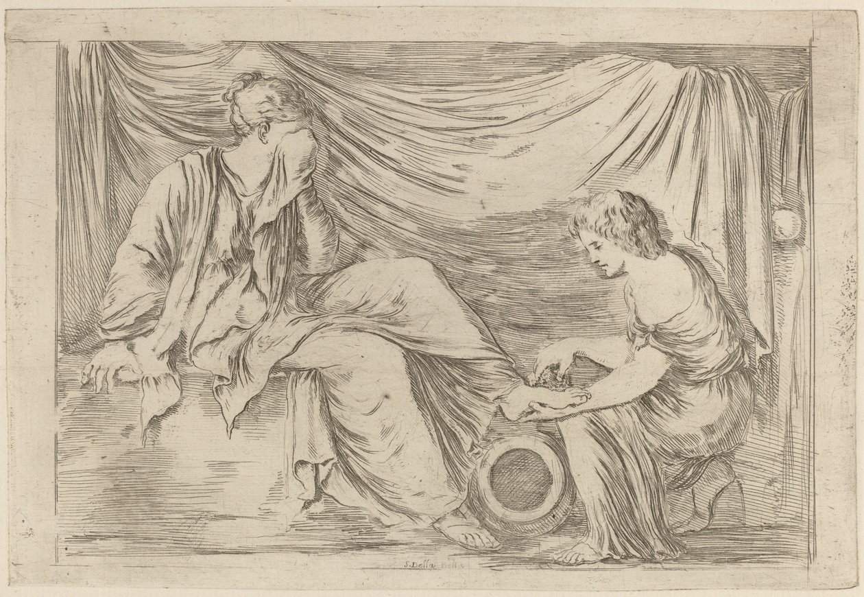 Brudens toalett. av Stefano della Bella