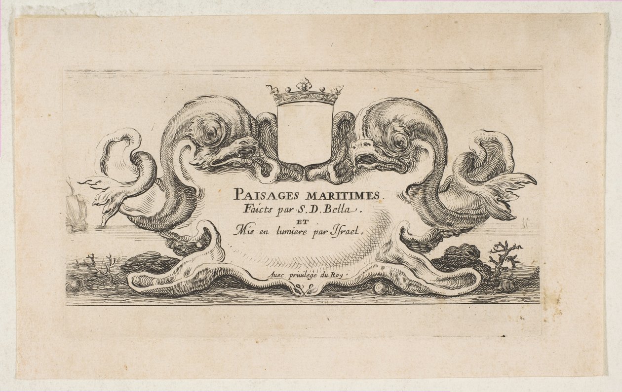 Tittelside: Paisages maritimes, ca. 1644. av Stefano della Bella