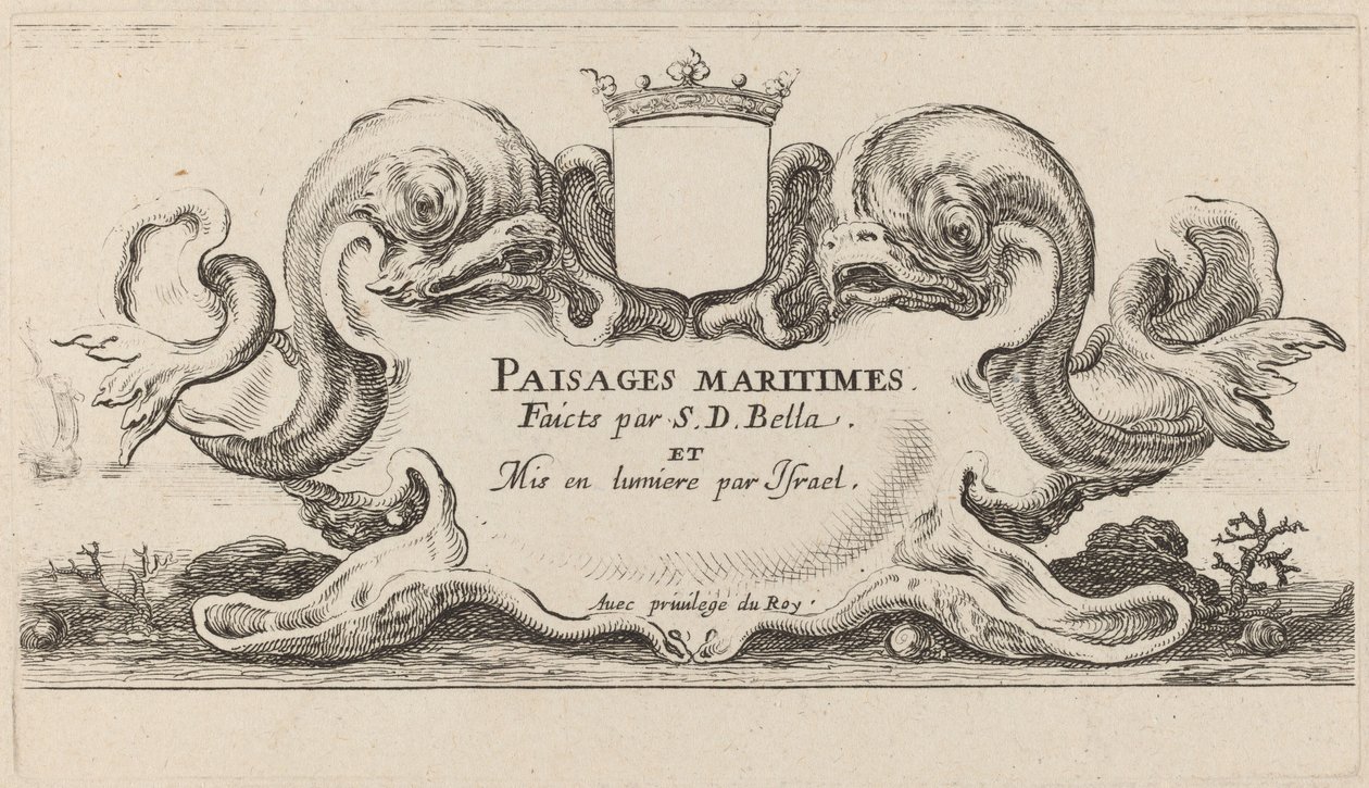 Tittelside for "Paysages maritimes" av Stefano della Bella