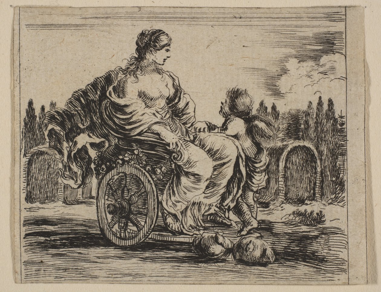 Venus, fra Game of Mythology Game of Mythology, 1644. av Stefano della Bella