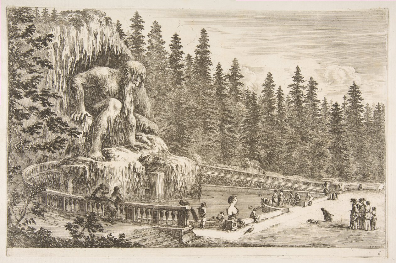 Villa of Pratolino: Appenino, ca. 1653. av Stefano della Bella