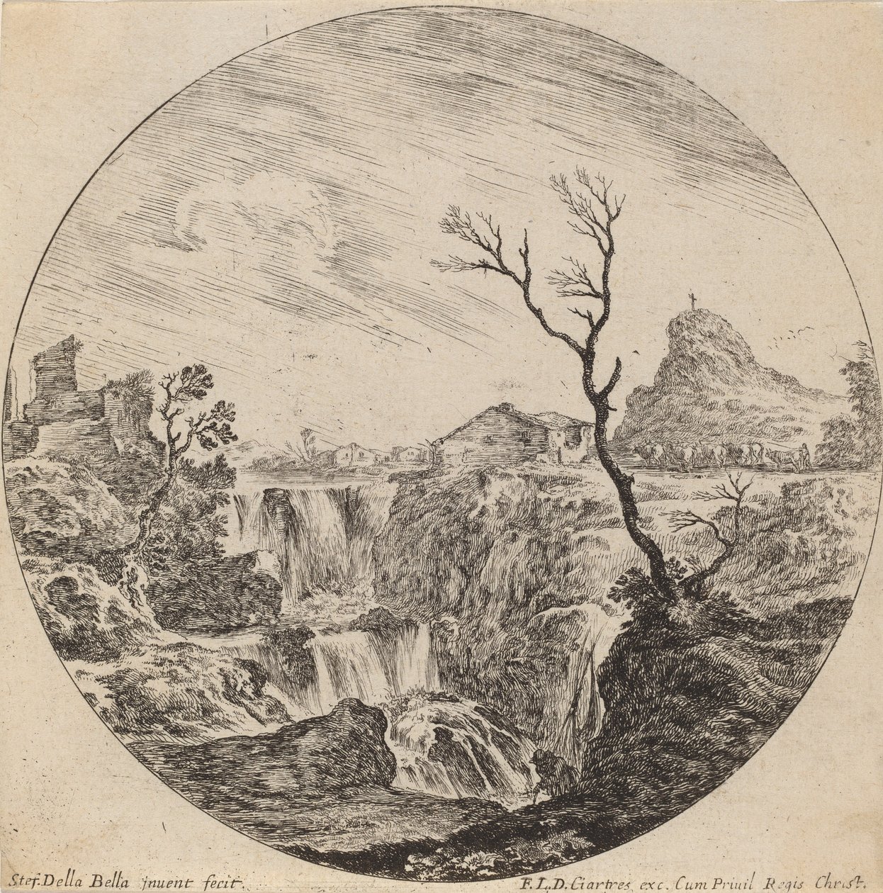 Foss med tre lag, 1646. av Stefano della Bella