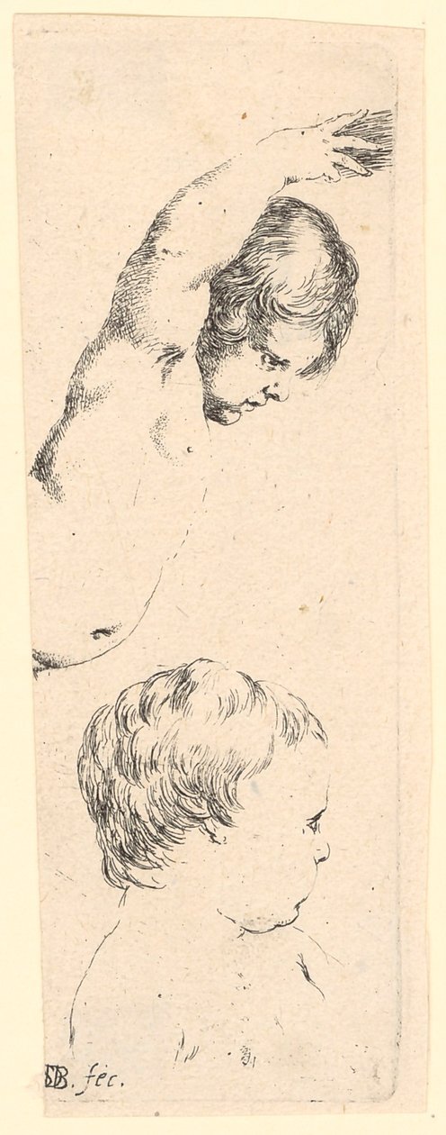 To studier av barn av Stefano della Bella