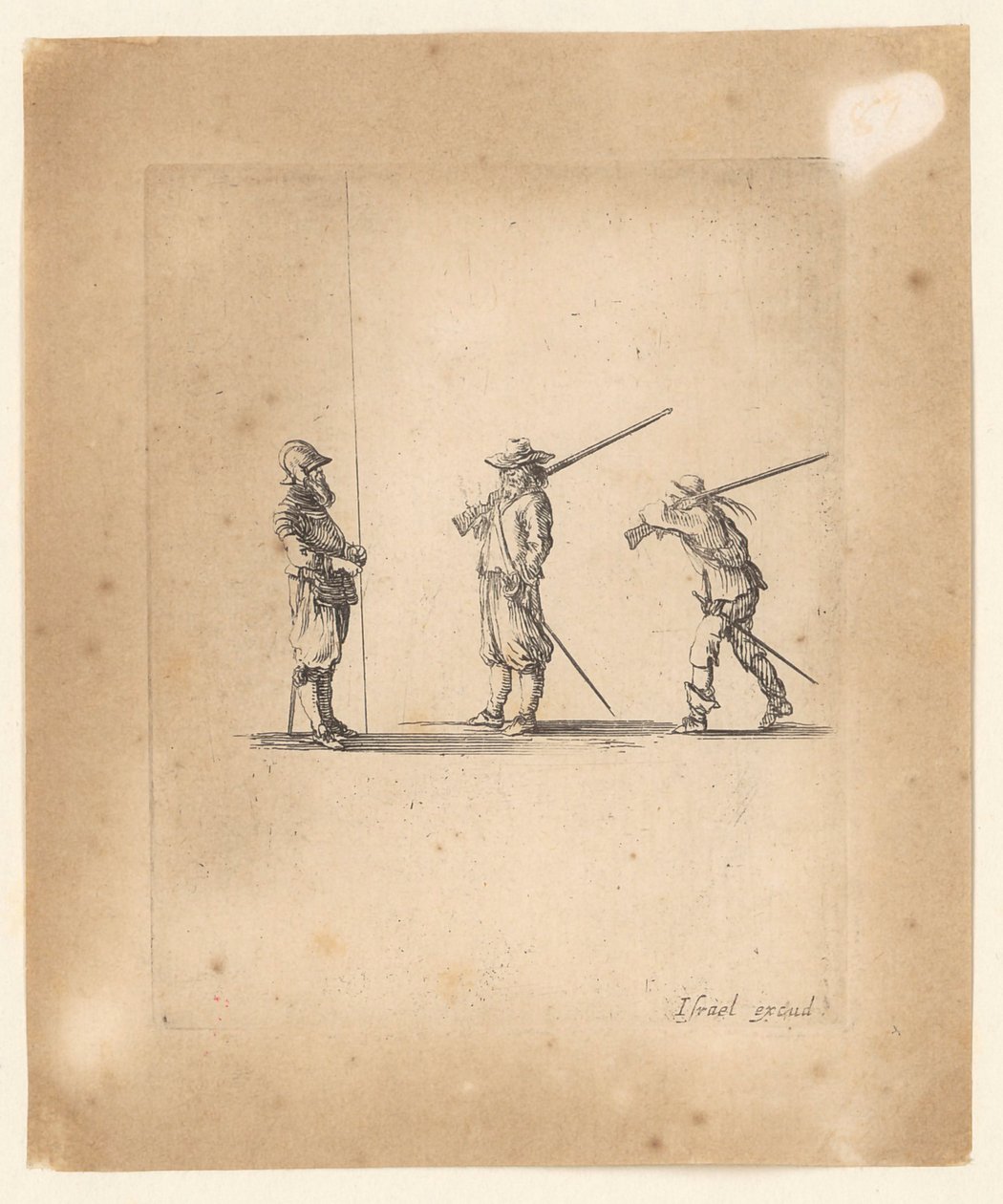 To musketerer og en pikener av Stefano della Bella