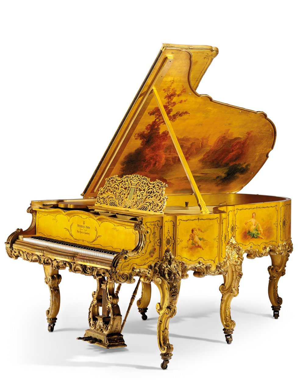 A Fine Giltwood and Vernis Martin Grand Piano, ca. 1898 (giltwood & vernis) av Steinway and Sons